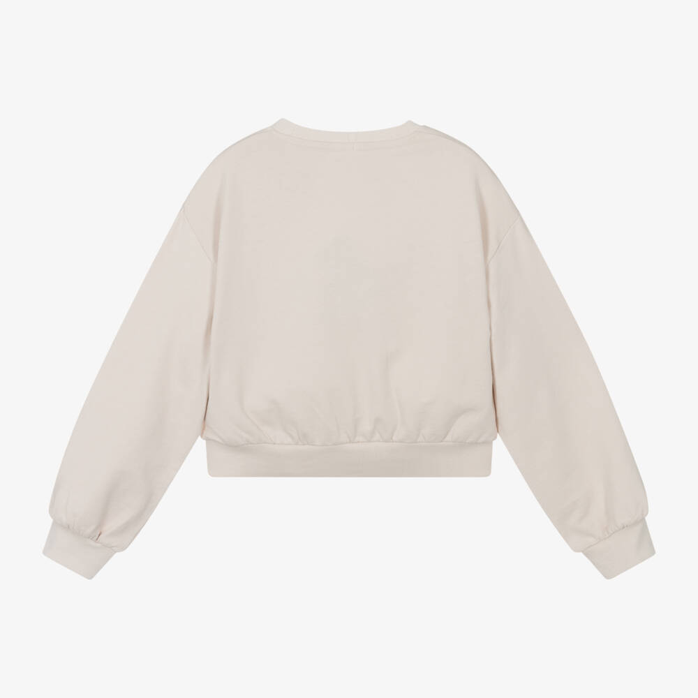 iDO Для младших-Кремовый хлопковый топ с надписью для девочек | Childrensalon Outlet