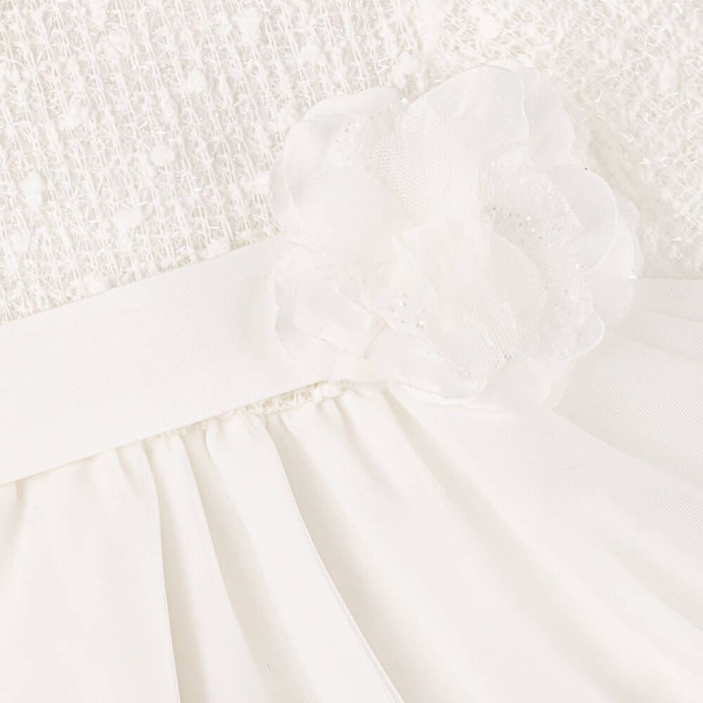 iDO Mini-Girls Ivory Tulle Blossom Gown | Childrensalon Outlet