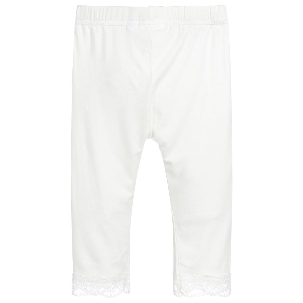 iDO Baby-ليغنغز فيسكوز و دانتيل لون عاجي للبنات | Childrensalon Outlet