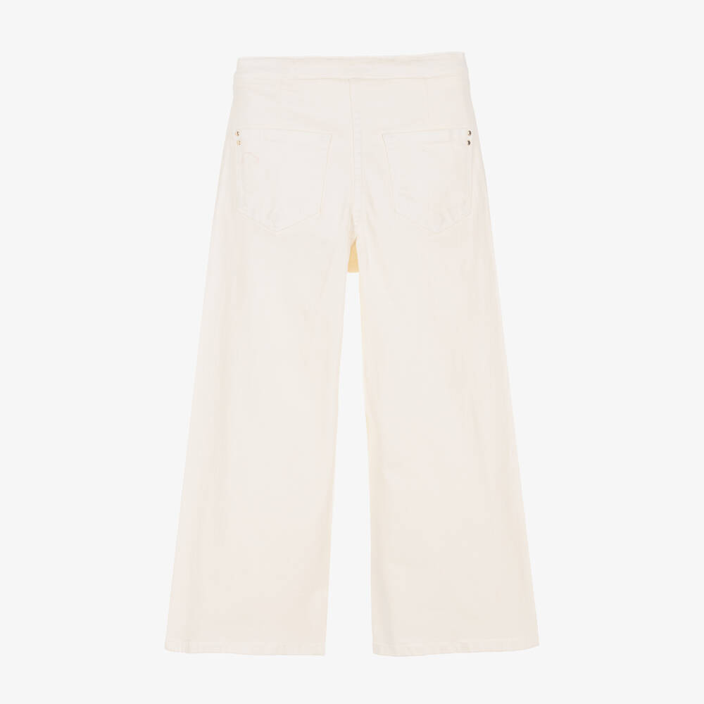 iDO Для младших-Широкие кремовые брюки для девочек | Childrensalon Outlet