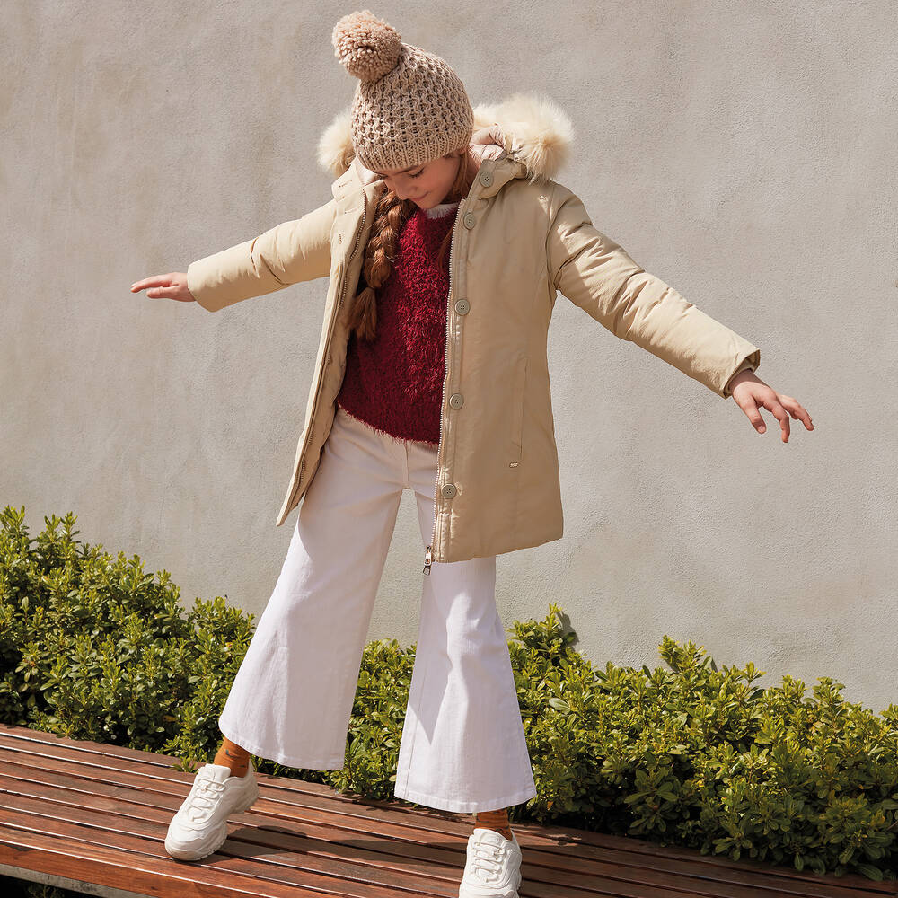 iDO Для младших-Широкие кремовые брюки для девочек | Childrensalon Outlet