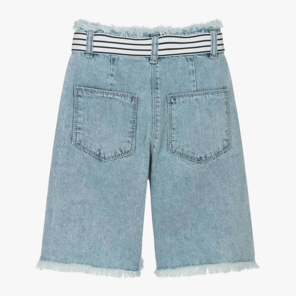 iDO Junior-طقم شورت دنيم فاتح للبنات بحواف ممزقة | Childrensalon Outlet