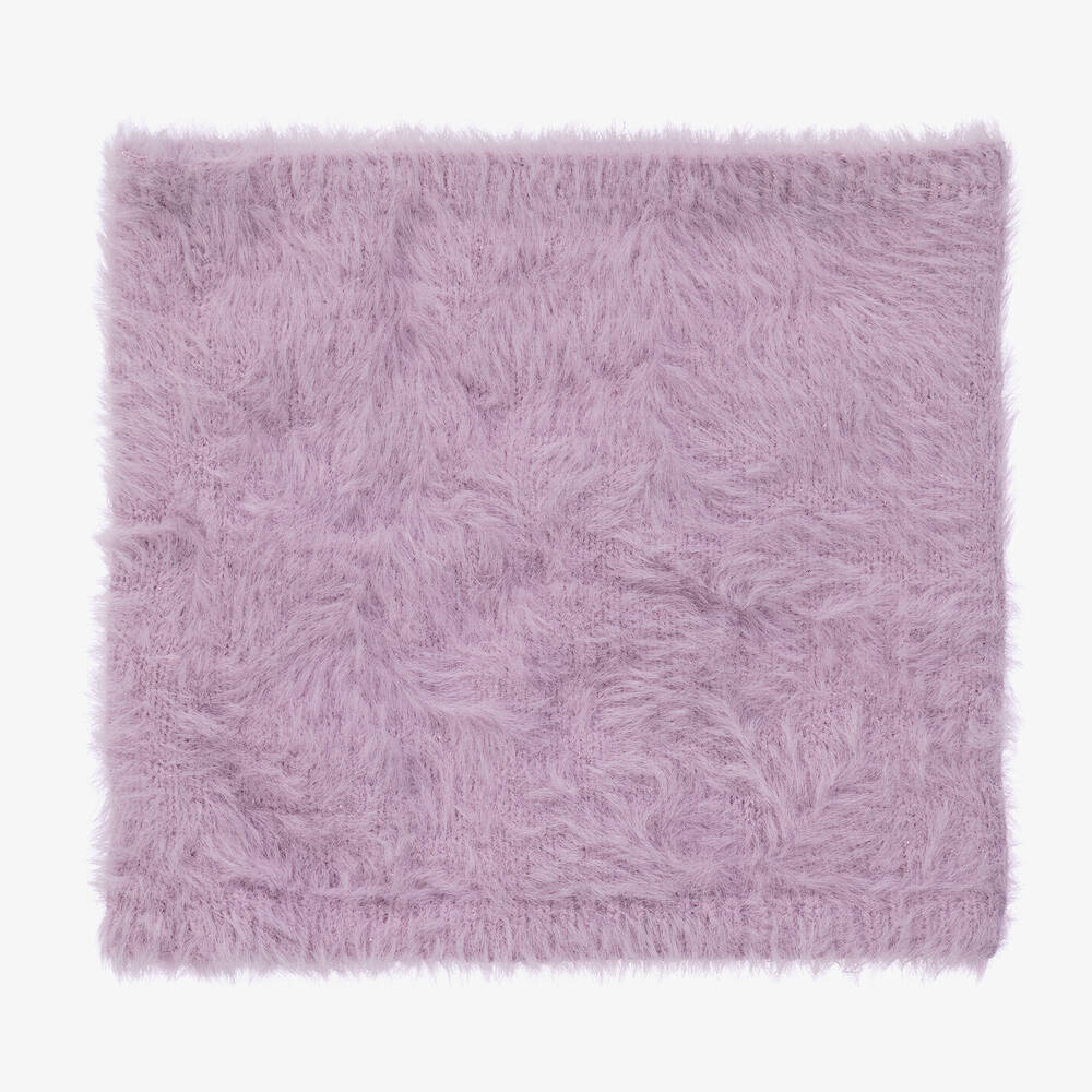 iDO Baby-Girls Lilac Purple Fluffy Knitted Snood | Childrensalon Outlet