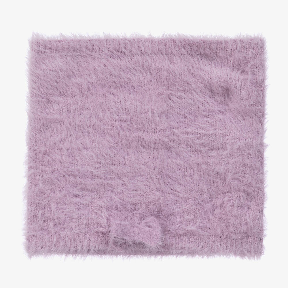 iDO Baby-Girls Lilac Purple Fluffy Knitted Snood | Childrensalon Outlet