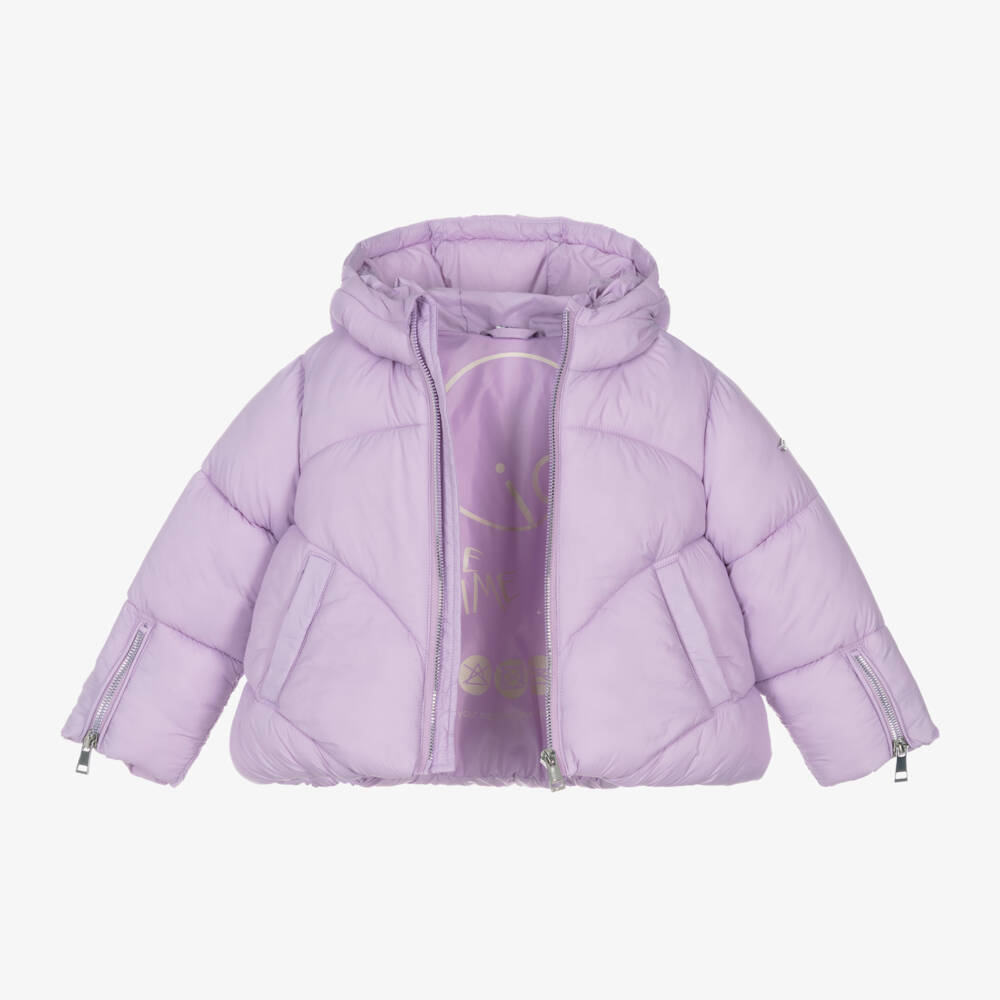 iDO Baby-جاكيت بافر بهودي لون بنفسجي للبنات | Childrensalon Outlet