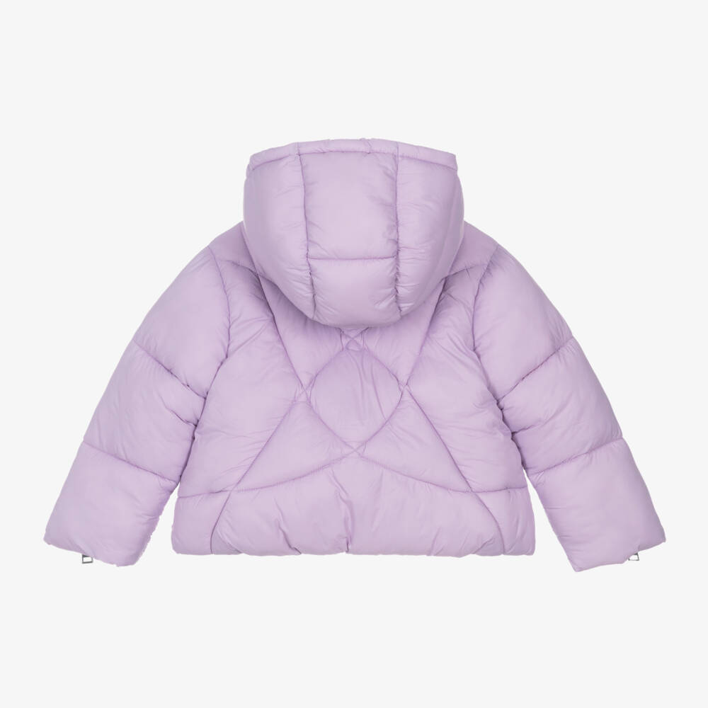 iDO Baby-جاكيت بافر بهودي لون بنفسجي للبنات | Childrensalon Outlet