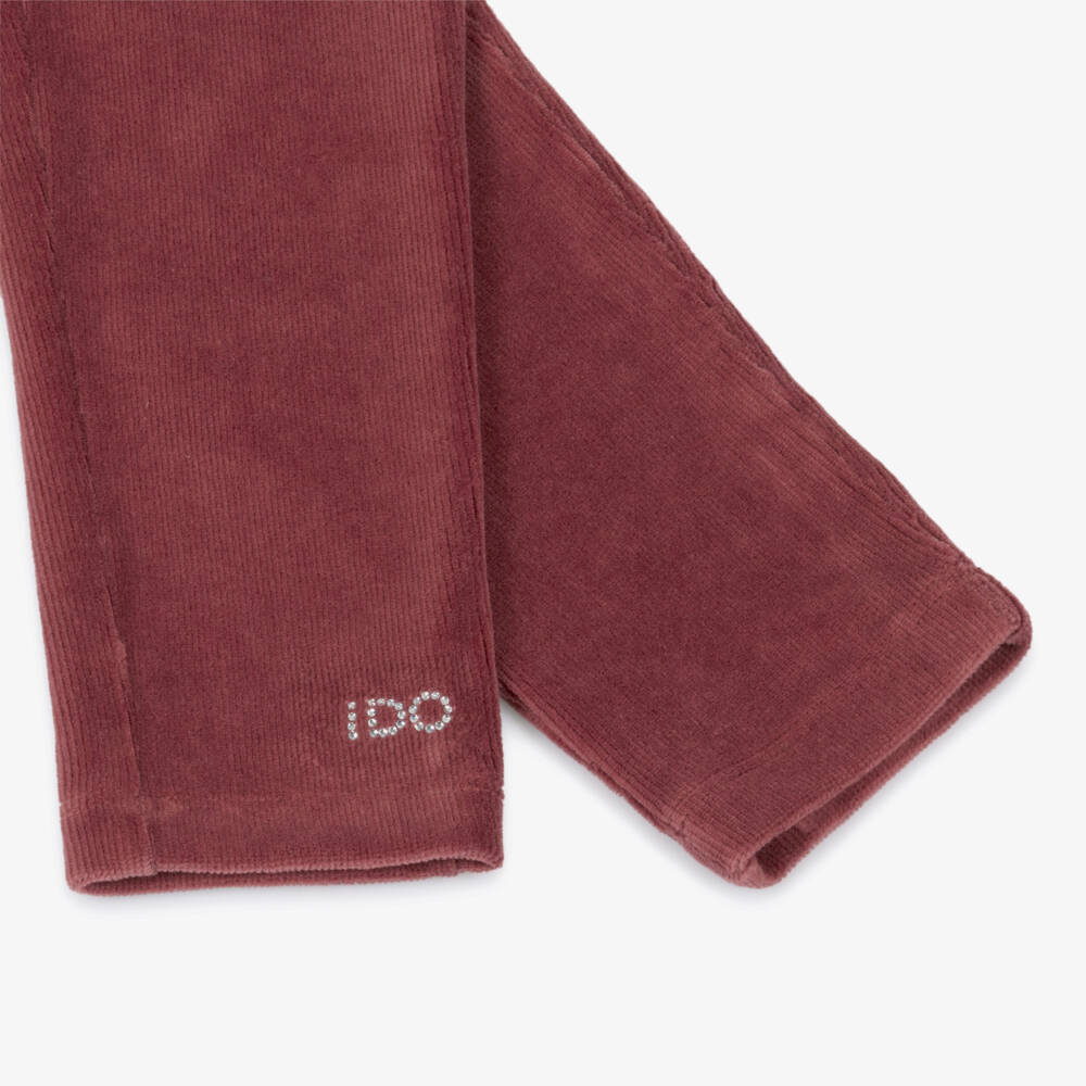 iDO-Girls Maroon Red Corduroy Leggings | Childrensalon Outlet
