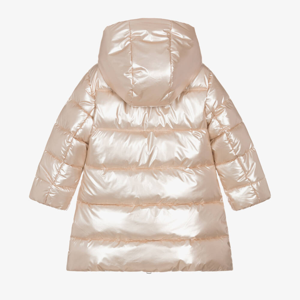 iDO Малыши-Girls Metallic Padded Hooded Coat | Childrensalon Outlet