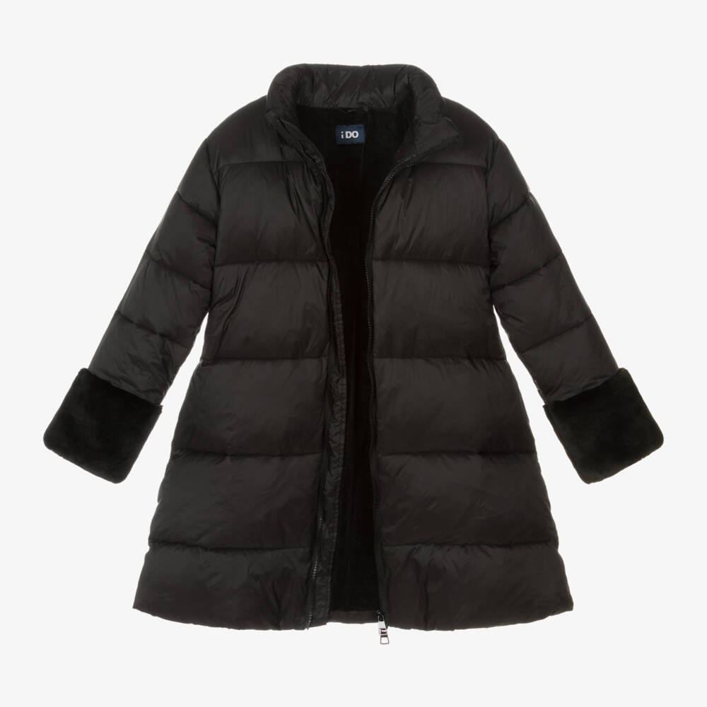 iDO Junior-Girls Midnight Quilted Parka | Childrensalon Outlet