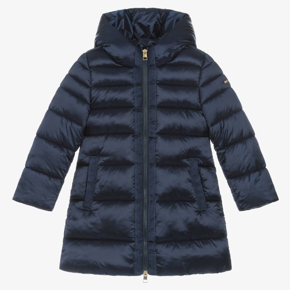 iDO Baby - Navyblauer Gooded Steppmantel | Childrensalon