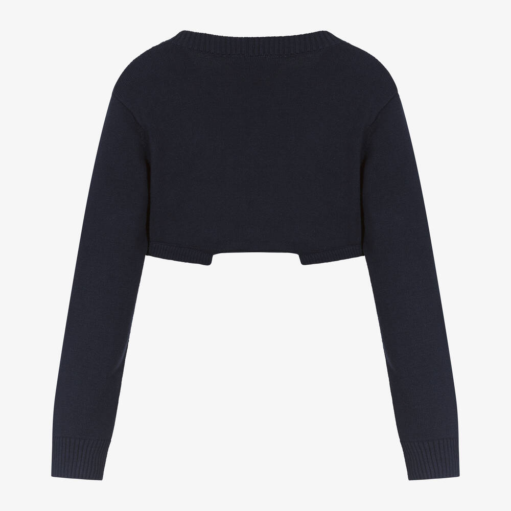 iDO Baby-Girls Navy Blue Knitted Bolero Cardigan | Childrensalon Outlet