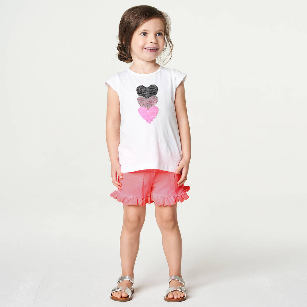 iDO Baby-شورت جيرسي لون زهري نيون للبنات | Childrensalon Outlet