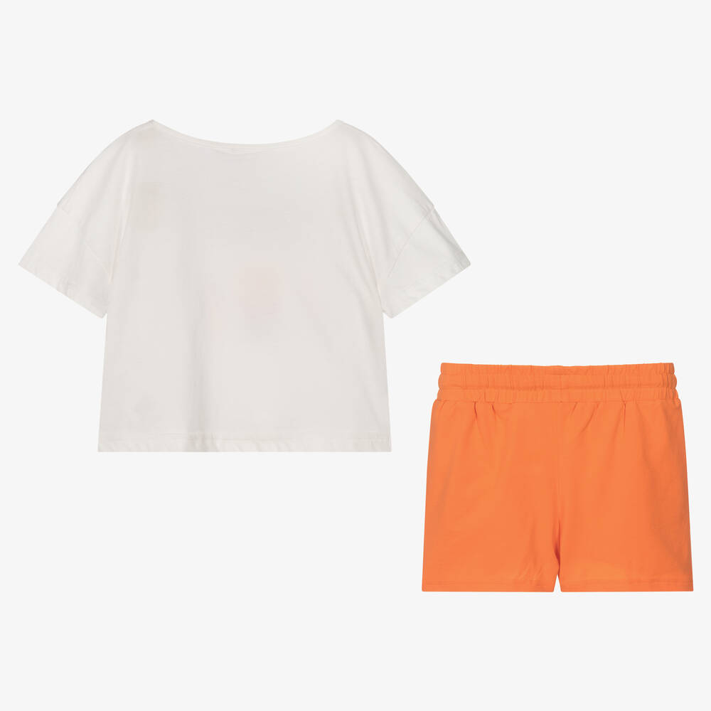 iDO Для младших-Топ и оранжевые шорты из хлопка | Childrensalon Outlet