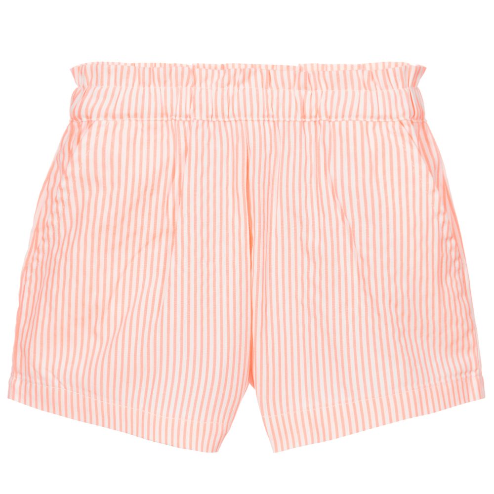 iDO Baby - Girls Orange Striped Shorts | Childrensalon