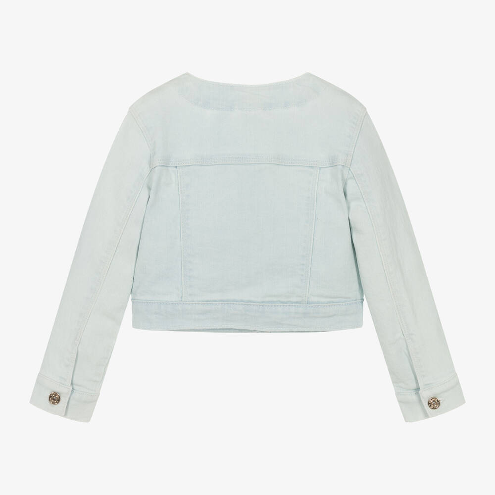 iDO Junior-Girls Pale Blue Denim Jacket | Childrensalon Outlet
