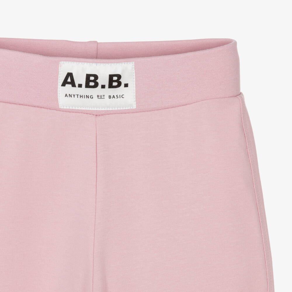 iDO-Girls Pale Pink Cotton Jersey Joggers | Childrensalon Outlet