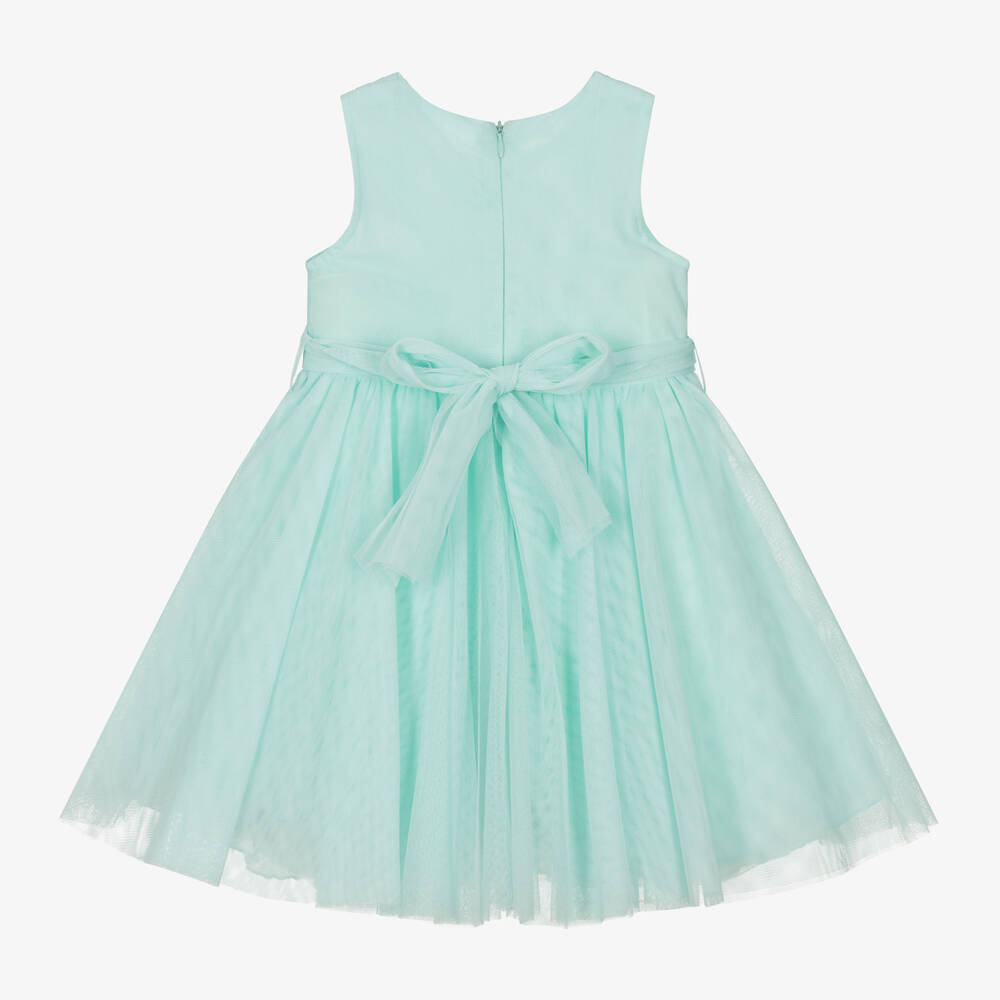 iDO Baby-Girls Pastel Green Tulle Dress | Childrensalon Outlet