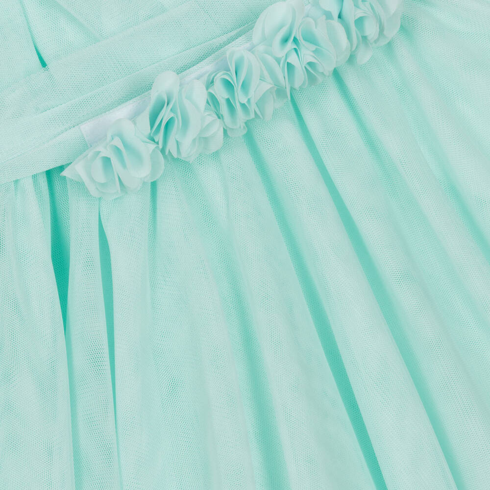 iDO Baby-Girls Pastel Green Tulle Dress | Childrensalon Outlet