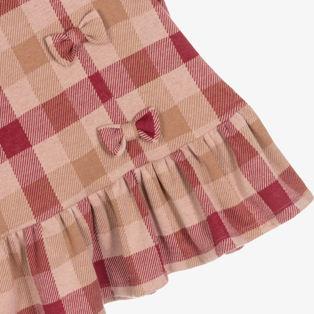iDO Baby-Girls Pink & Beige Check Dress | Childrensalon Outlet