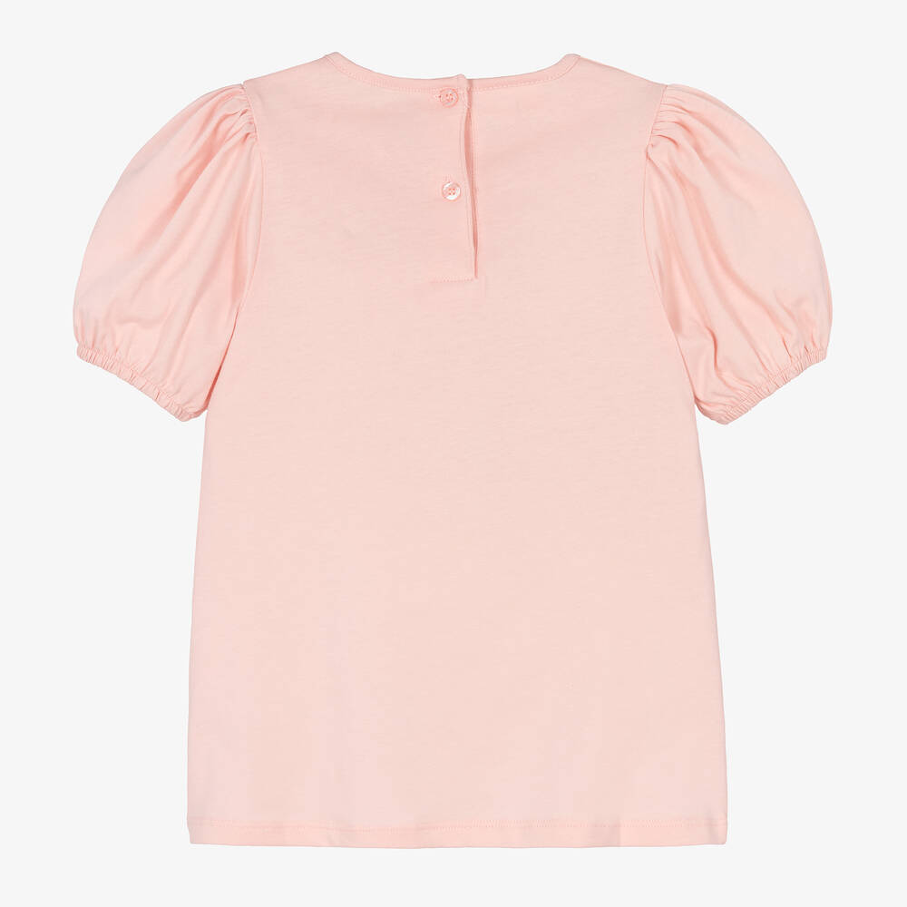 iDO Baby-Girls Pink Bunny Cotton T-Shirt | Childrensalon Outlet