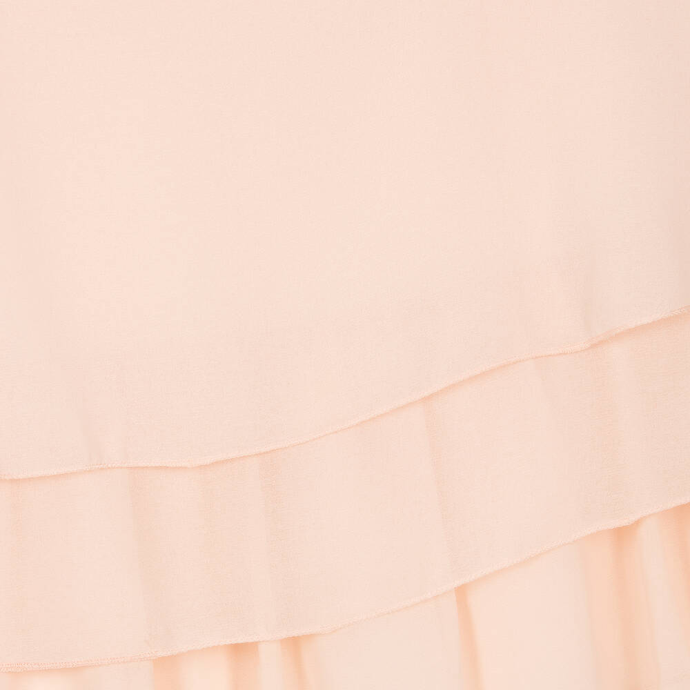 iDO Junior-Girls Pink Chiffon Flower Dress | Childrensalon Outlet