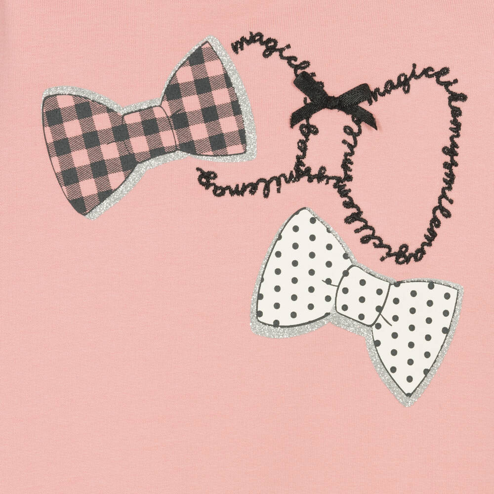 iDO Малыши-Розовое хлопковое платье с бантиками | Childrensalon Outlet