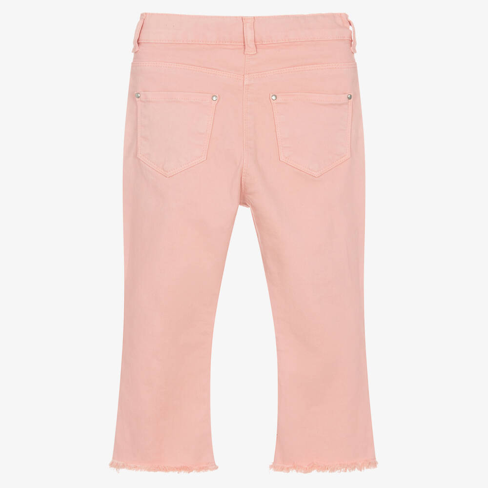 iDO Baby-جينز فلير قطن تويل لون زهري للبنات | Childrensalon Outlet