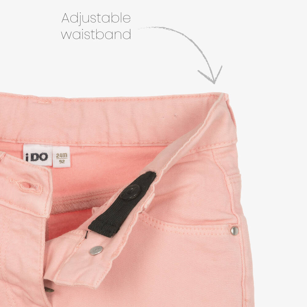 iDO Baby-جينز فلير قطن تويل لون زهري للبنات | Childrensalon Outlet