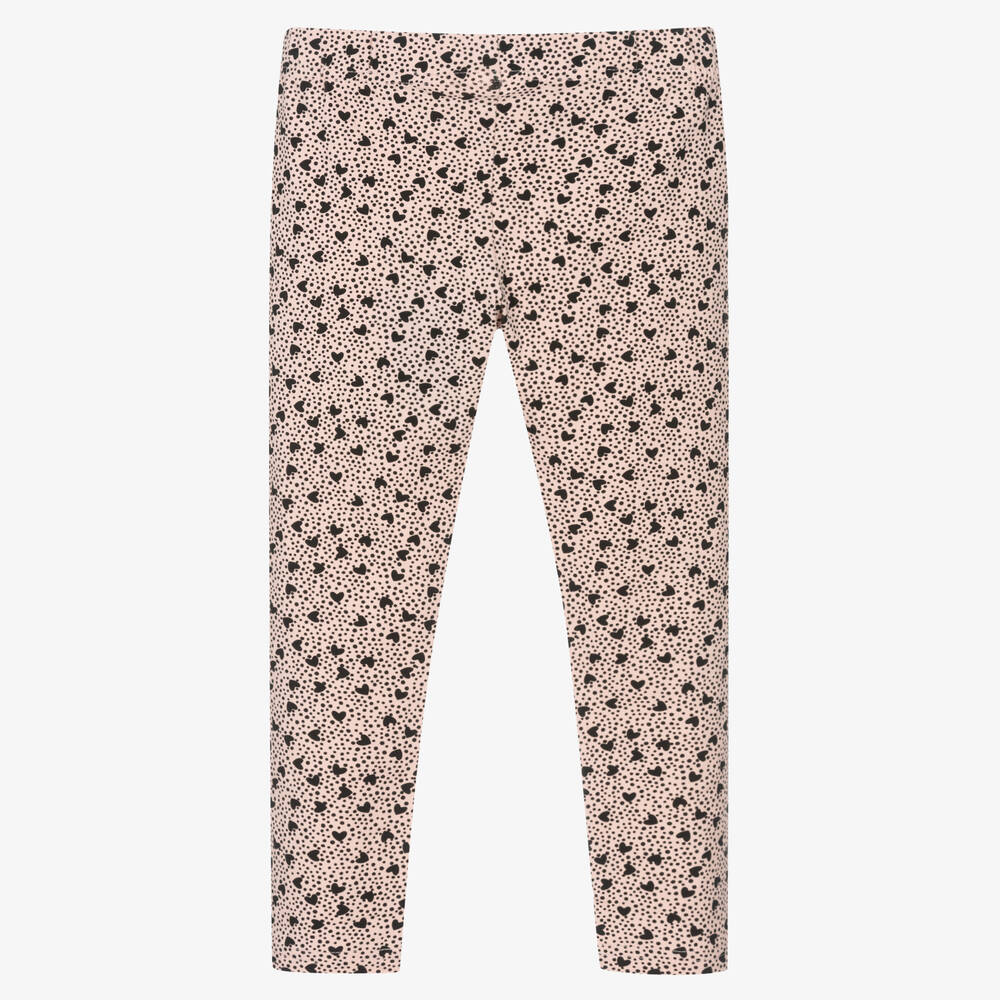 iDO Малыши-Розовые хлопковые легинсы с сердечками | Childrensalon Outlet
