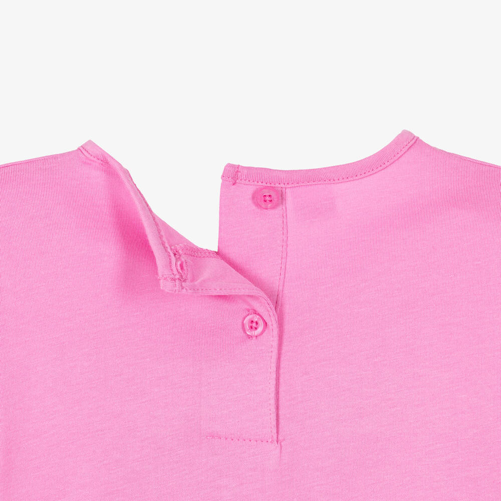 iDO-Girls Pink Cotton Jersey Love Shorts Set | Childrensalon Outlet