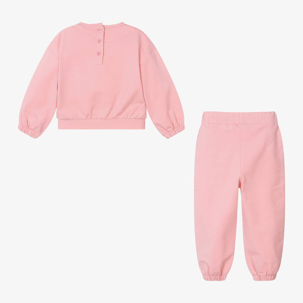 iDO Baby-Girls Pink Cotton Jolie Tracksuit | Childrensalon Outlet