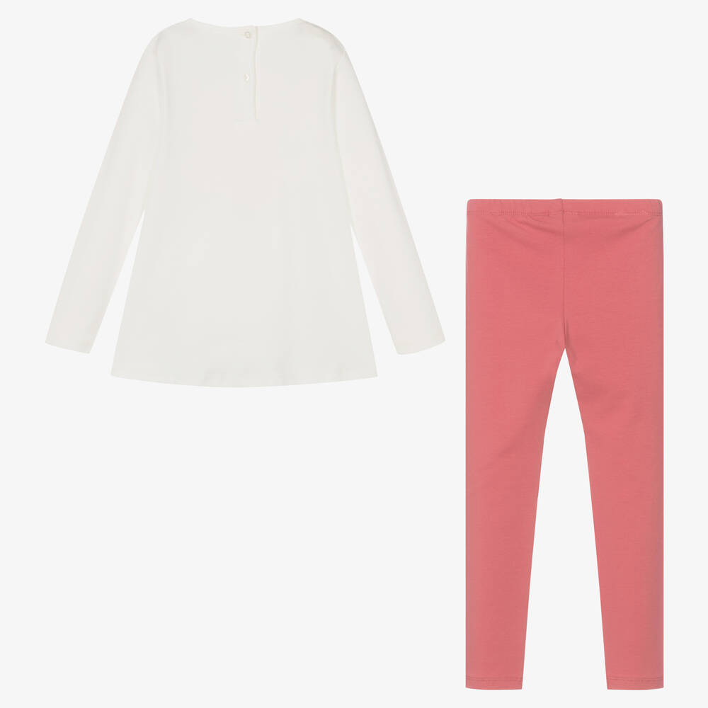 iDO Baby-Girls Pink Cotton Leggings Set | Childrensalon Outlet