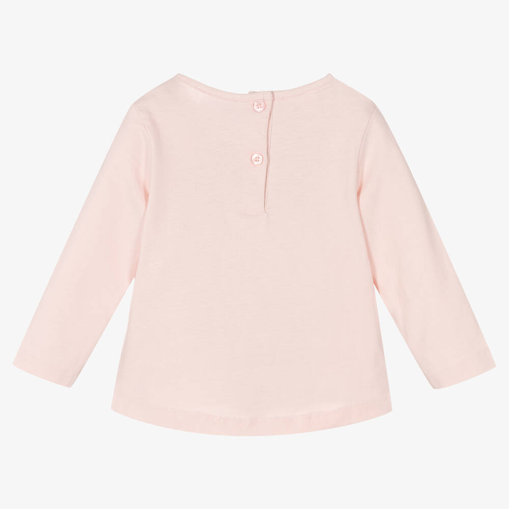 iDO Baby-Girls Pink Cotton Sequin Top | Childrensalon Outlet
