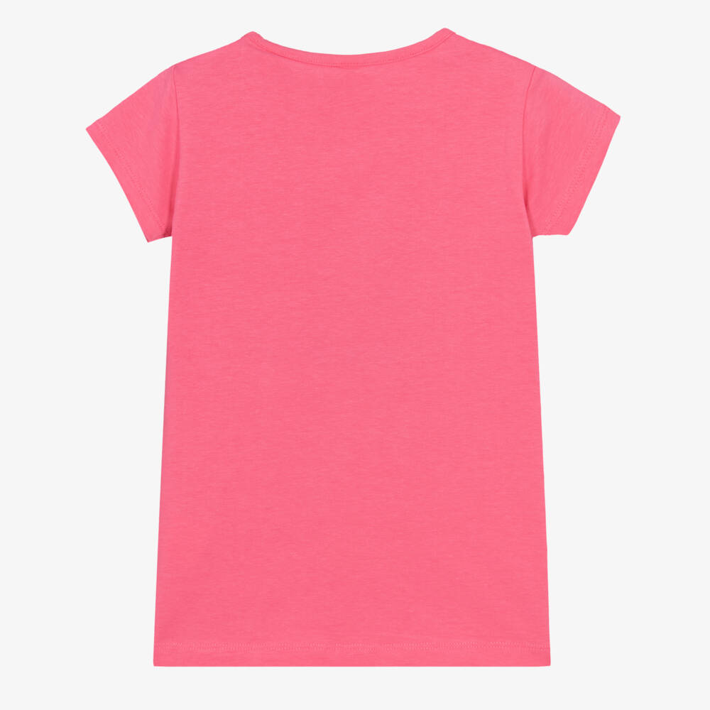 iDO-Girls Pink Cotton Strawberry Print T-Shirt | Childrensalon Outlet