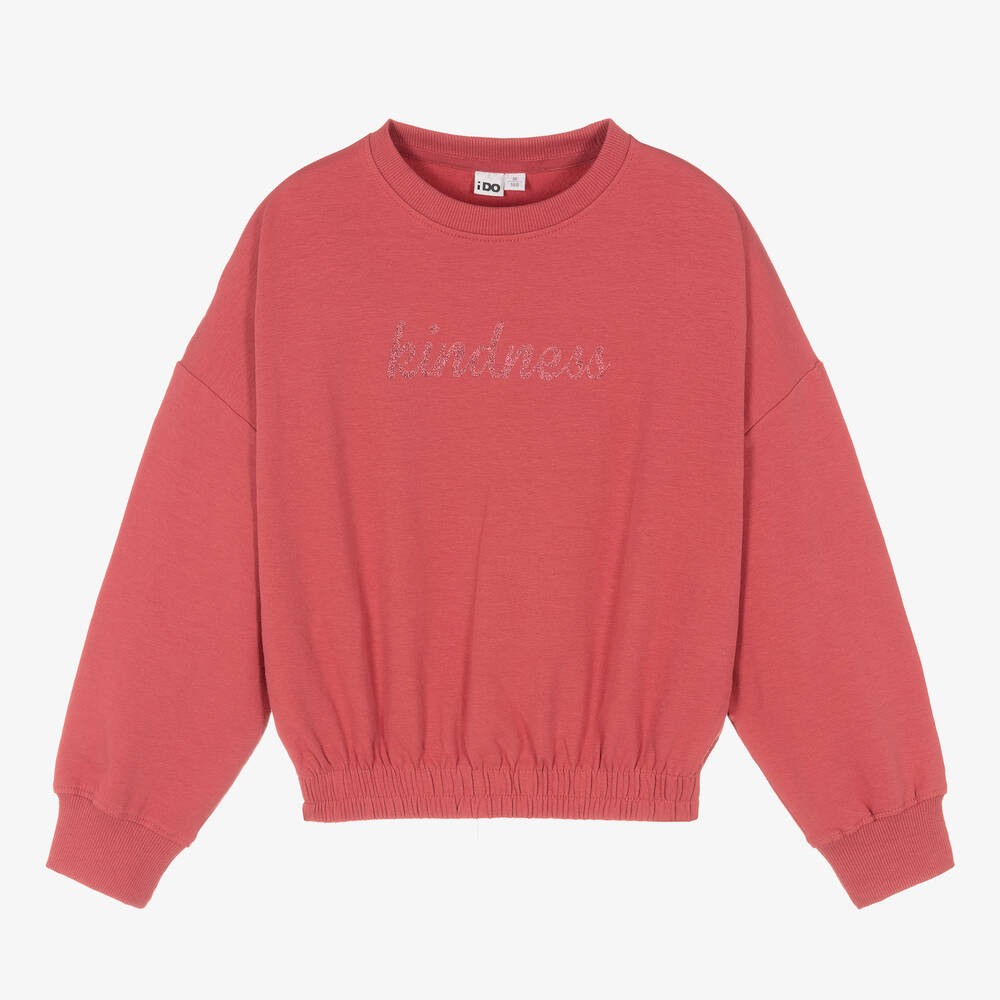 iDO Junior - Girls Pink Cotton Sweatshirt | Childrensalon