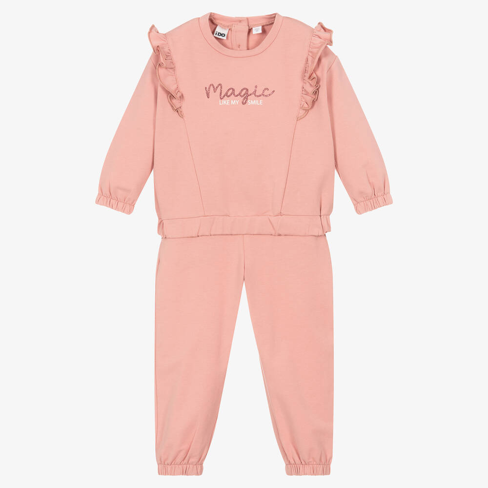 iDO Малыши-Розовый спортивный костюм из хлопка | Childrensalon Outlet