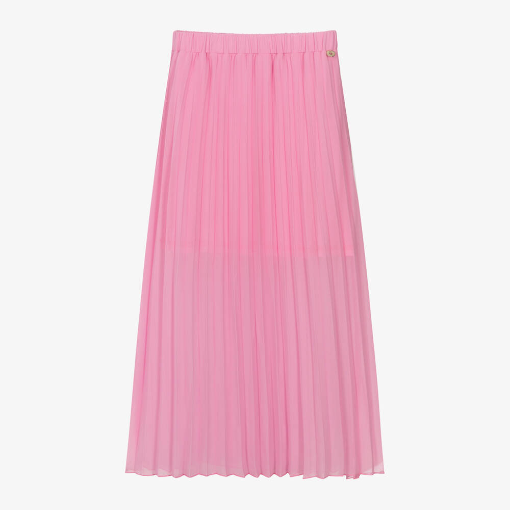 Pink chiffon skirt h&m cheap