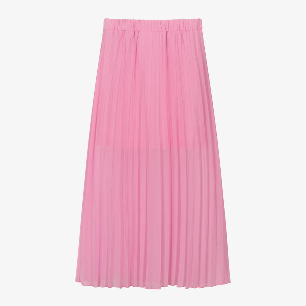 iDO Для младших-Girls Pink Crêpe Chiffon Pleated Skirt | Childrensalon Outlet
