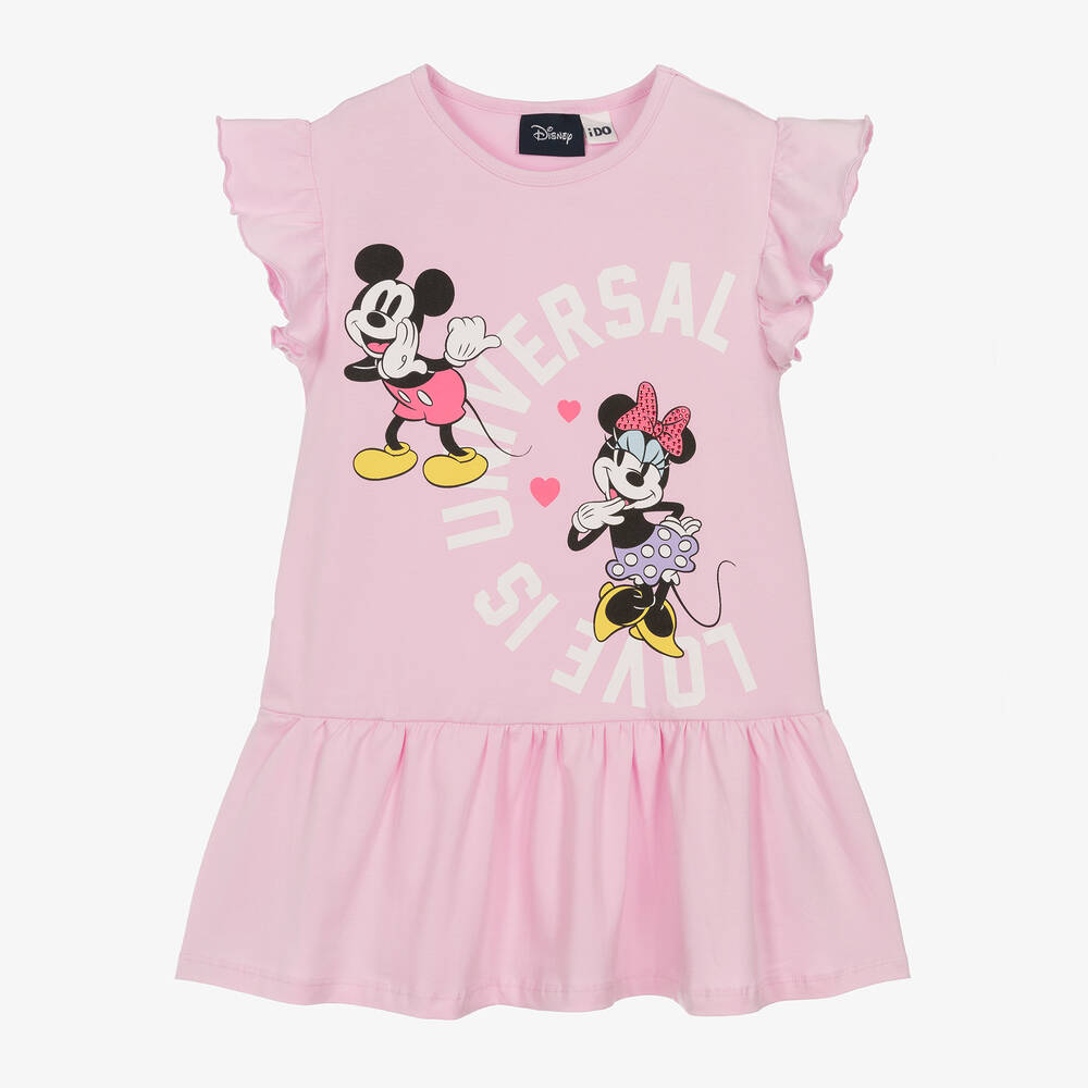 iDO Baby-Girls Pink Disney Cotton Dress | Childrensalon Outlet