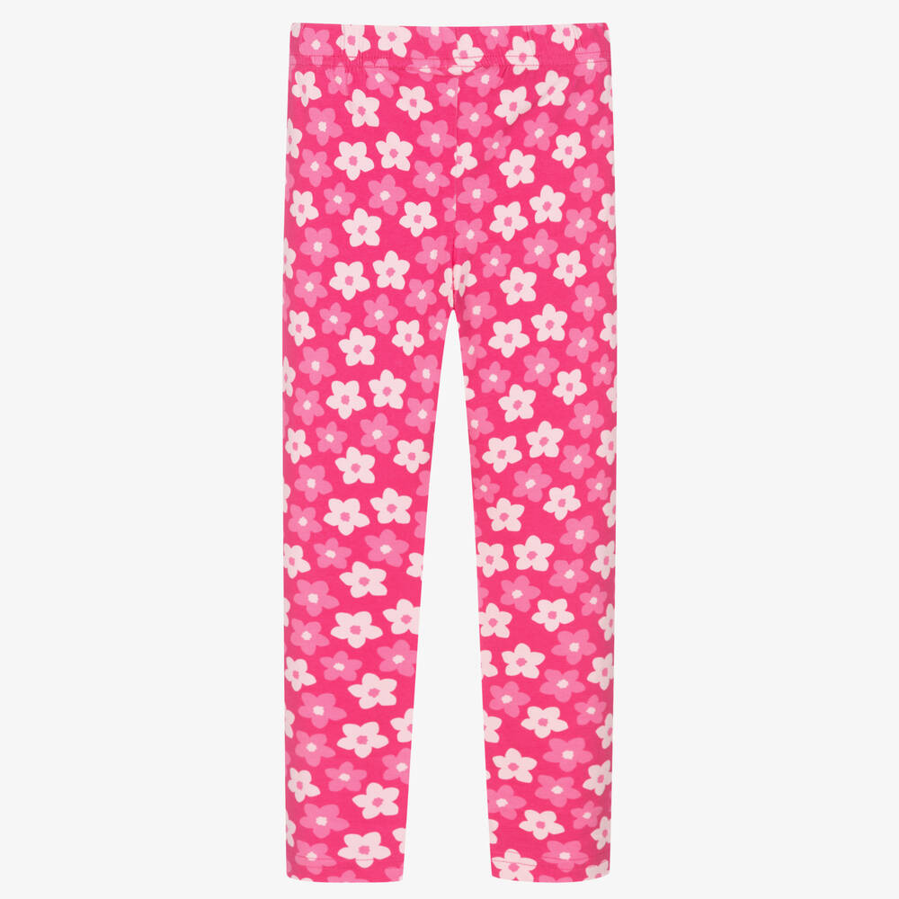 iDO Малыши-Розовые хлопковые легинсы в цветочек | Childrensalon Outlet