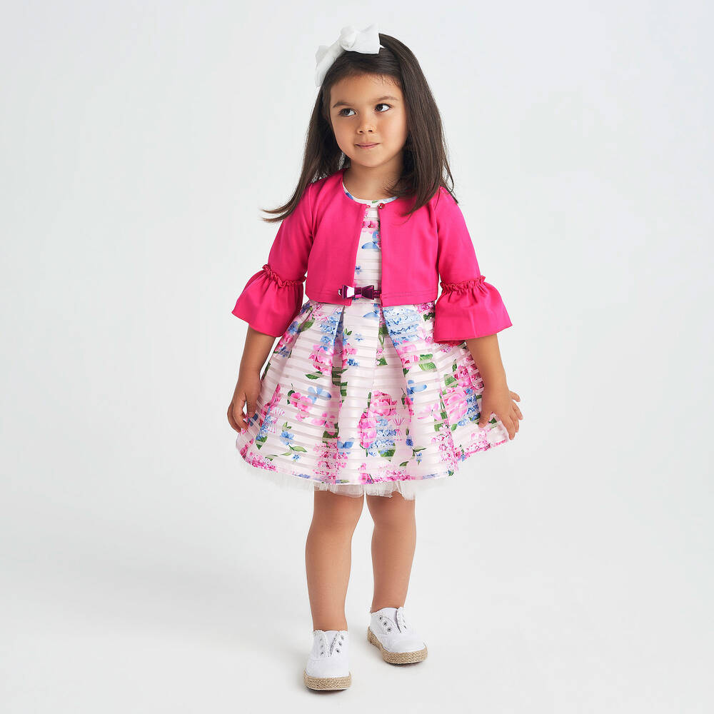 iDO Baby-Girls Pink Floral Dress | Childrensalon Outlet