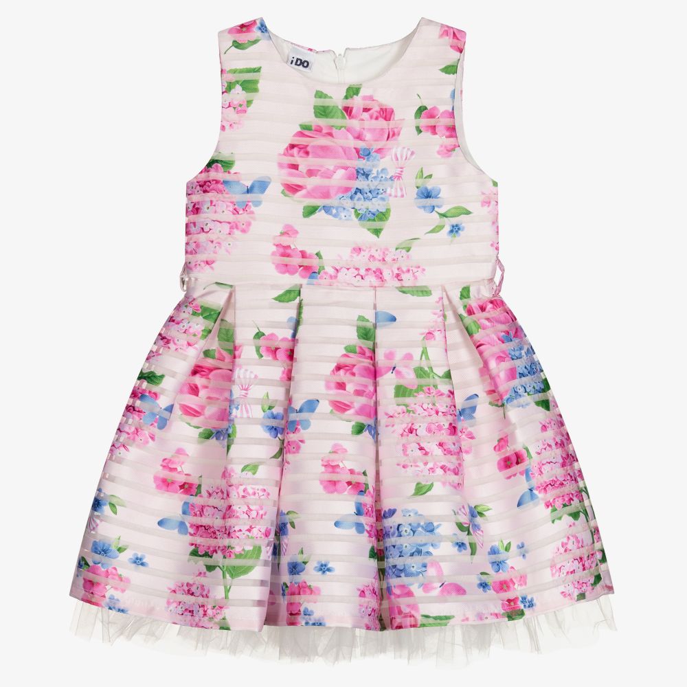 iDO Baby-Girls Pink Floral Dress | Childrensalon Outlet