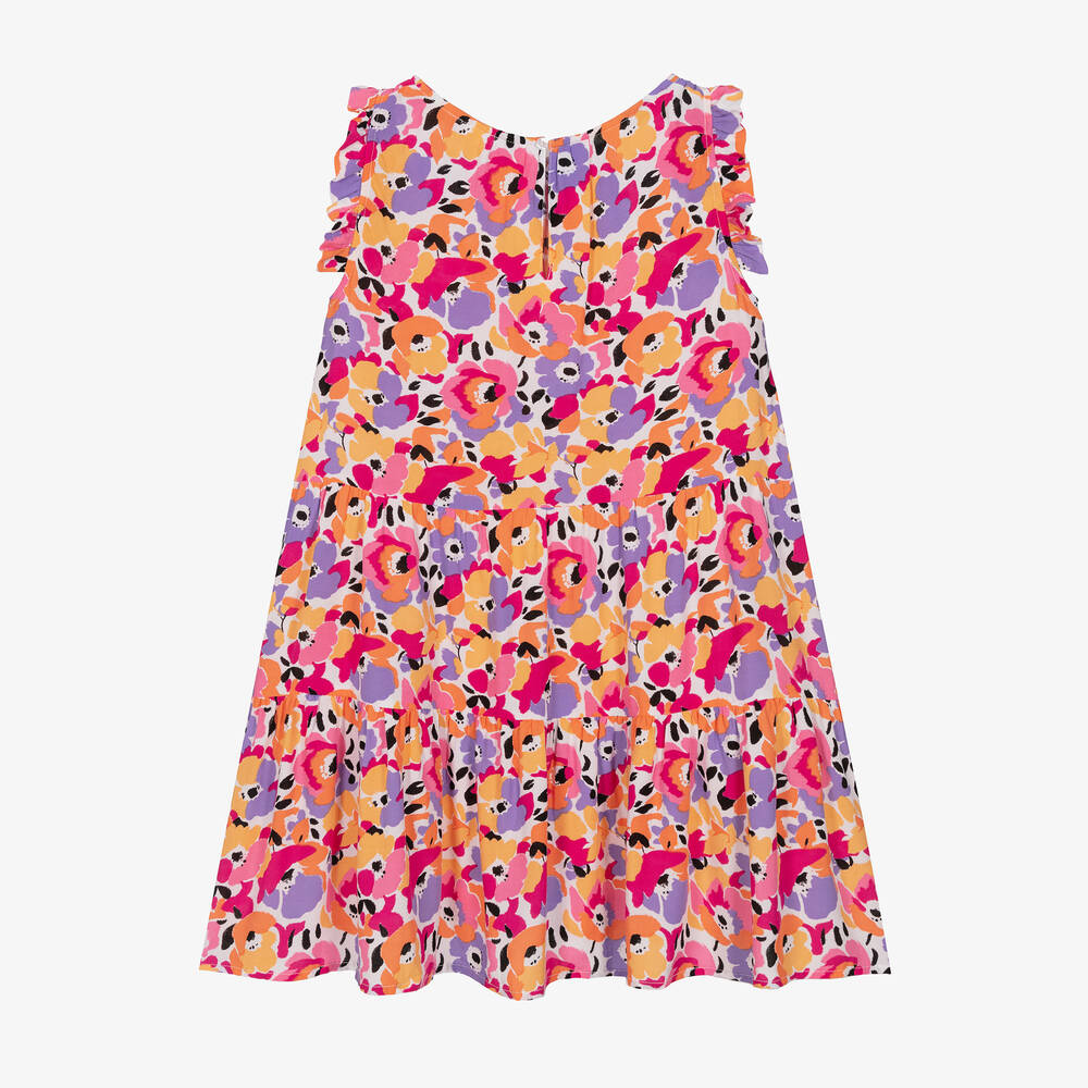 iDO Junior-Girls Pink Floral Dress | Childrensalon Outlet