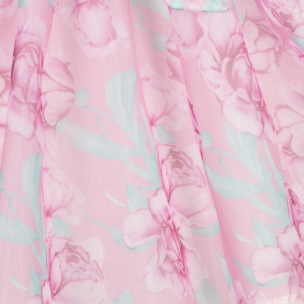 iDO Малыши-Girls Pink Floral Organza Dress | Childrensalon Outlet