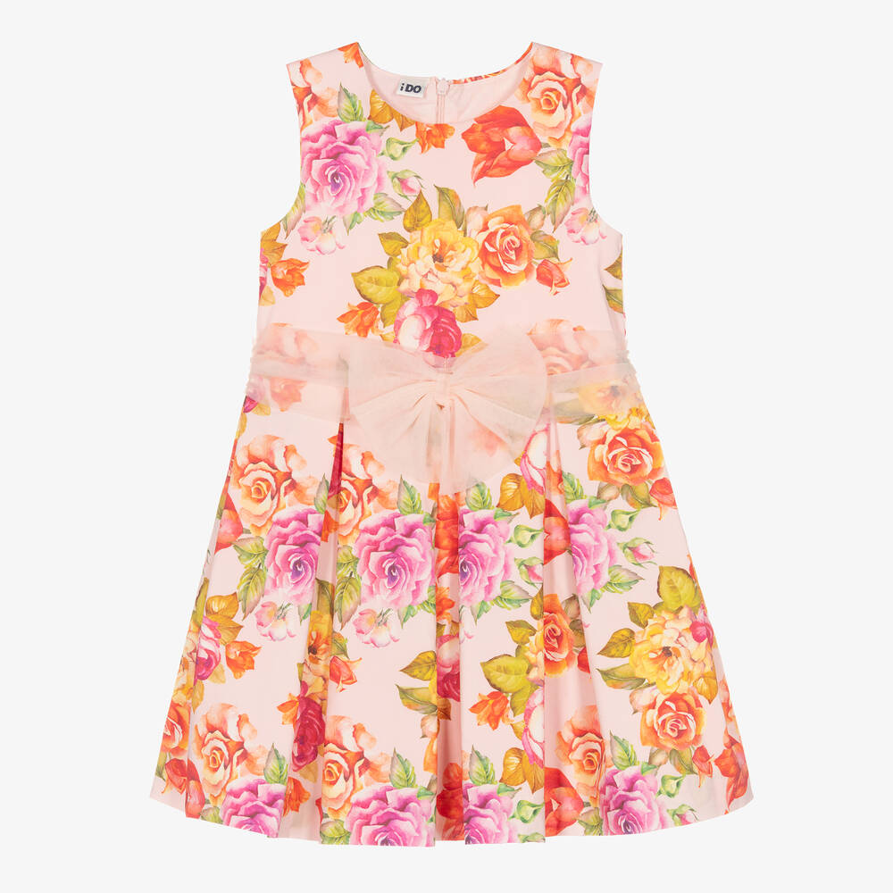 iDO Baby - Girls Pink Floral Print Dress | Childrensalon