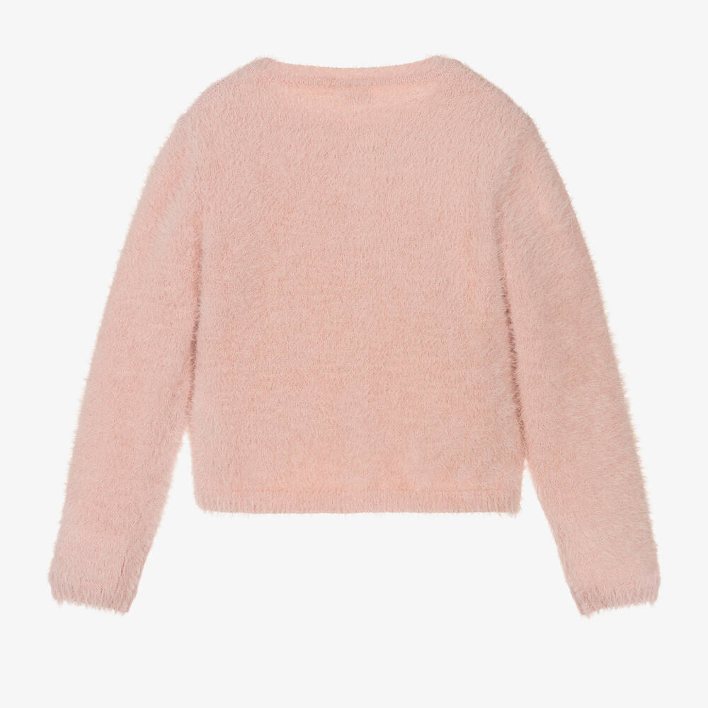 iDO Baby Girls Pink Fluffy Cardigan