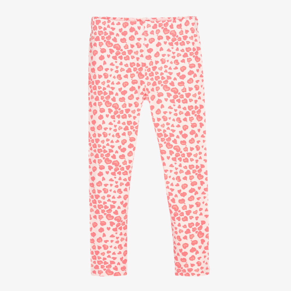 iDO Baby - Girls Pink Heart Leggings | Childrensalon