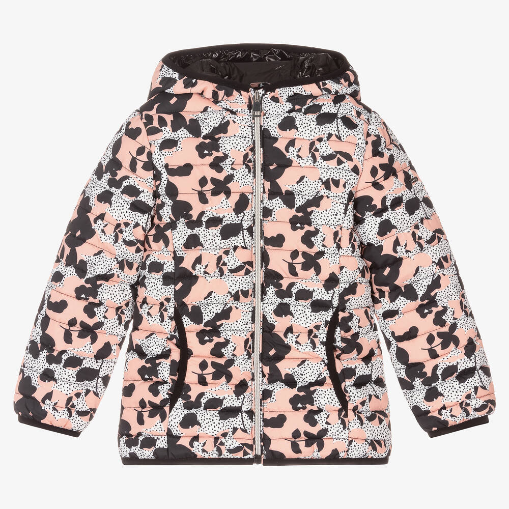iDO Baby - Girls Pink Hooded Puffer Jacket | Childrensalon
