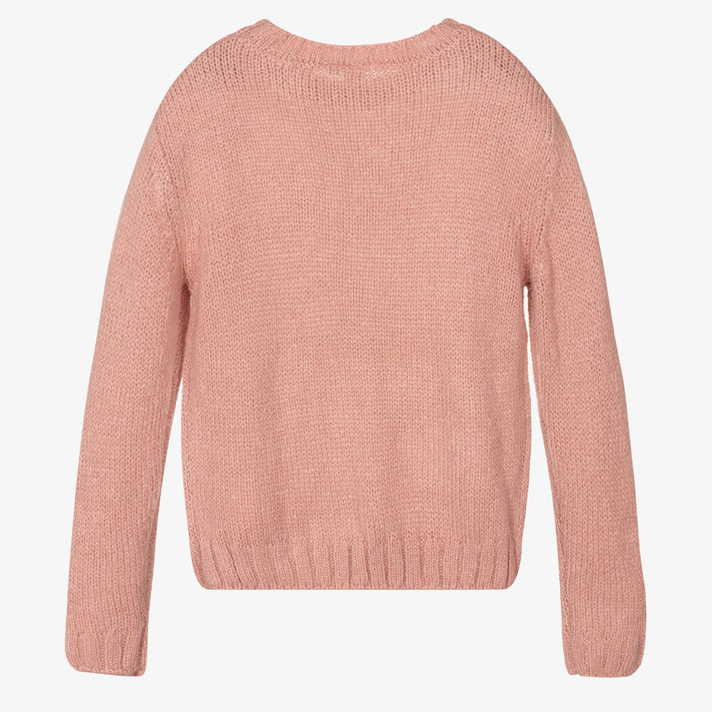 iDO Для младших-Girls Pink Knitted Sweater | Childrensalon Outlet