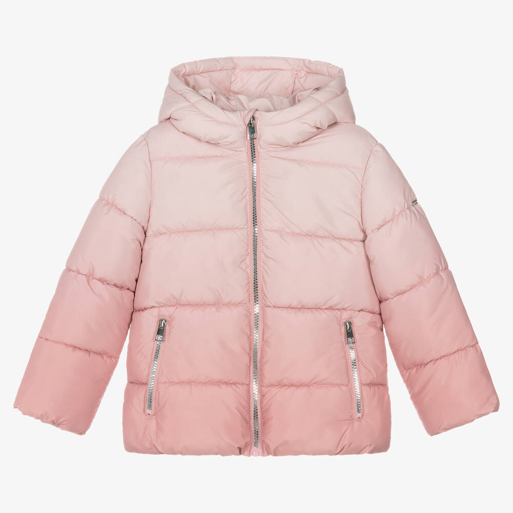 iDO Baby-Girls Pink Ombré Puffer Jacket | Childrensalon Outlet